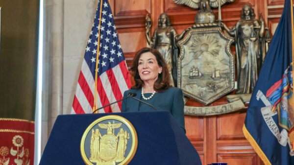 Gov. Kathy Hochul’s budget proposal worth $227 Billion from New York State budget surplus to help bail out the city’s ailing subway system and address the migrant crisis.