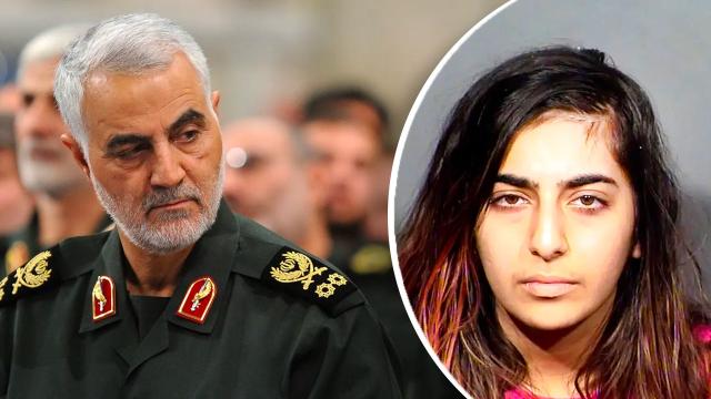 Nika Nikoubin was accused of stabbing a man during a date at the neck because 'she wanted revenge' for Iranian Gen. Qassem Soleimani's death