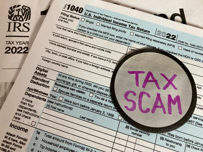  The Internal Revenue Service warns taxpayers of the new scams that urge people to use wage information on a tax return to claim false credits in hopes of getting a big refund.