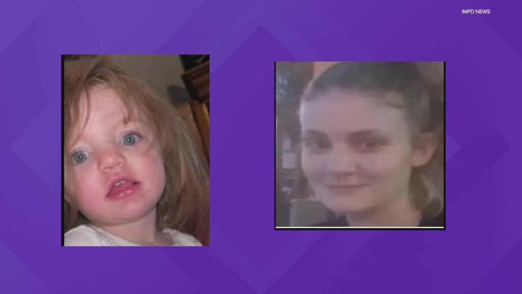 Oklahoma 2 years old girl who has been missing since February was last seen at Indianapolis carried by her mother unconscious and wrapped in a blanket.