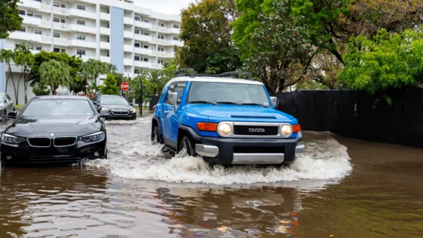 On Thursday, Donald Trump Jr. knocked Florida Gov. Ron DeSantis on Twitter for what he called “campaigning in Ohio” amid heavy rains and flooding in Florida