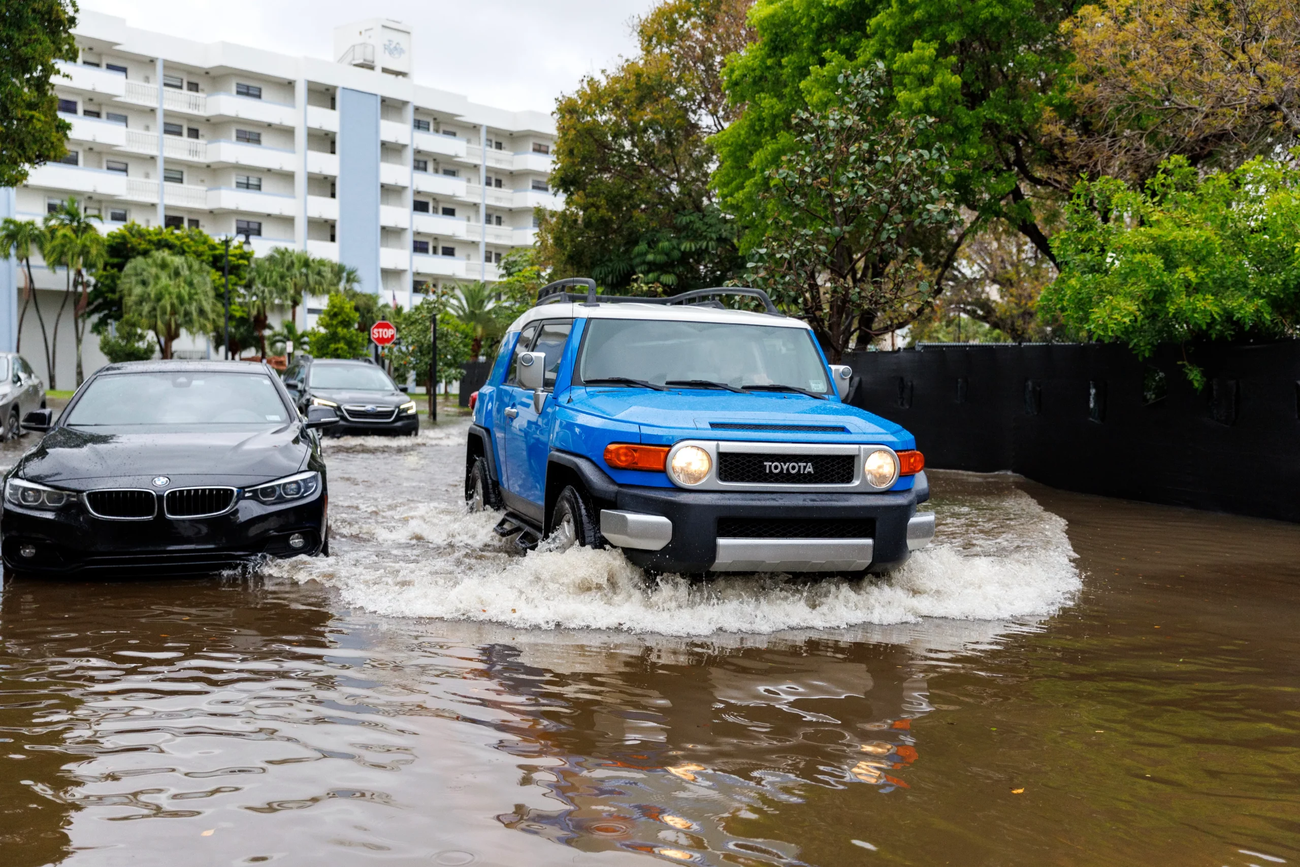 On Thursday, Donald Trump Jr. knocked Florida Gov. Ron DeSantis on Twitter for what he called “campaigning in Ohio” amid heavy rains and flooding in Florida