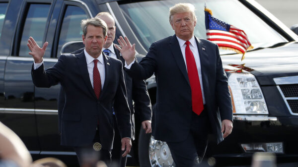 Georgia Gov. Brian Kemp and former President Donald Trump