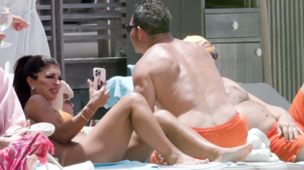 Teresa Giudice flaunted her toned figure wearing a golden bikini on a vacation with her husband, Luis Ruelas.