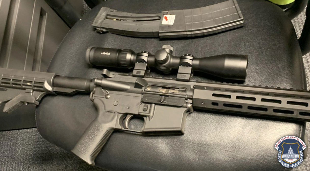 The US Capitol Police arrested a Maryland man in a delivery truck headed to the U.S. Capitol on Friday morning when authorities found an assault-style rifle in the vehicle.